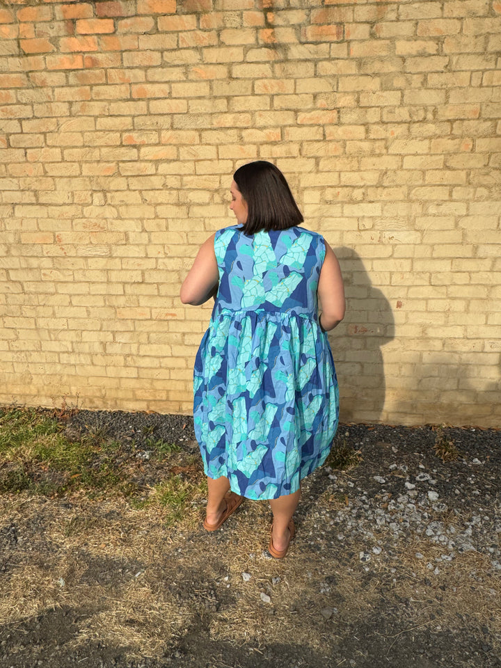 Isla on Vacay Dress in Great Barrier Reef Print - FINAL SALE