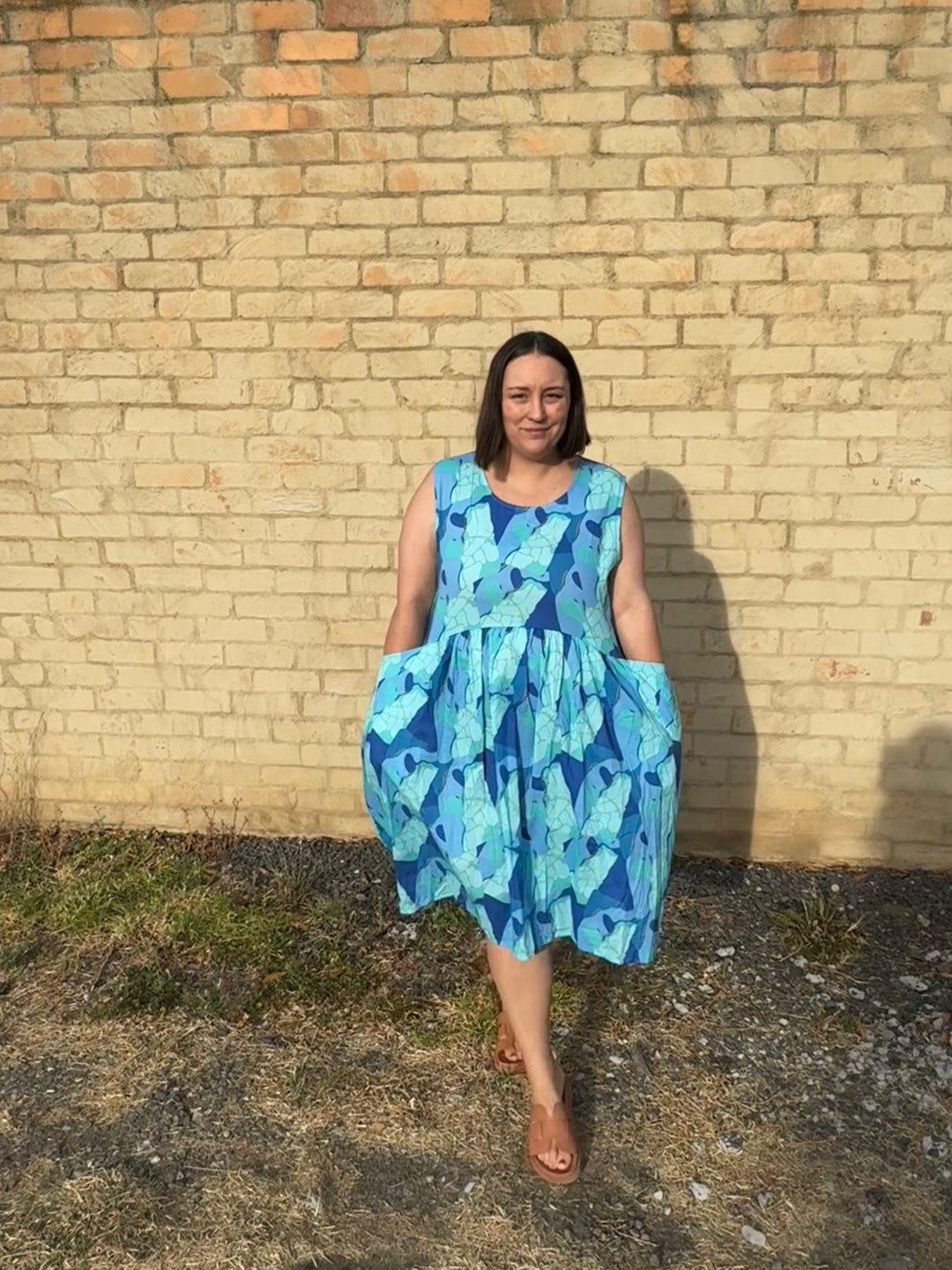 Isla on Vacay Dress in Great Barrier Reef Print