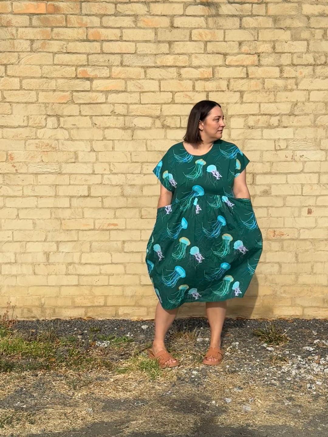 The Jessica Dress in Green Jellies - FINAL SALE