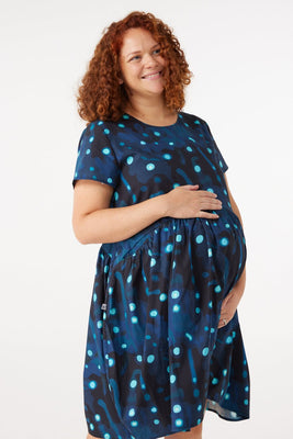 Maternity and Breastfeeding Dress-Isla dress in Ningaloo-Rex and Isla