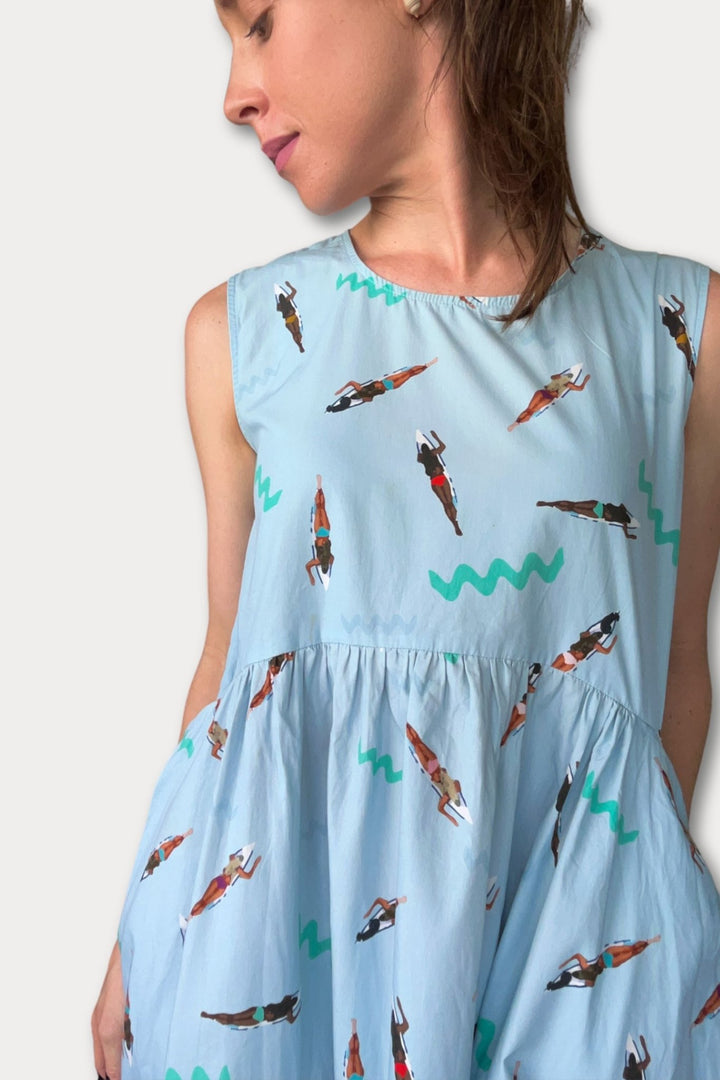 Isla on Vacay Breastfeeding Dress in Bondi Surfers - Rex and Isla