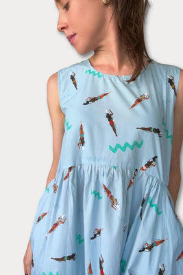 Isla on Vacay Breastfeeding Dress in Bondi Surfers - Rex and Isla