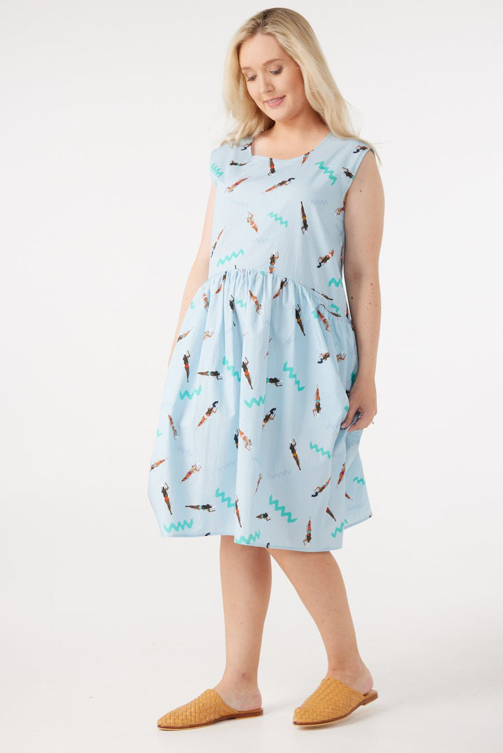 Isla on Vacay Breastfeeding Dress in Bondi Surfers - Rex and Isla