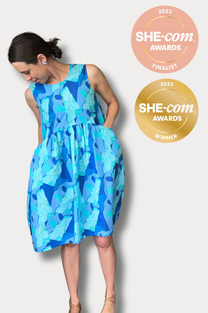 Isla on Vacay Dress in Great Barrier Reef Print - Rex and Isla
