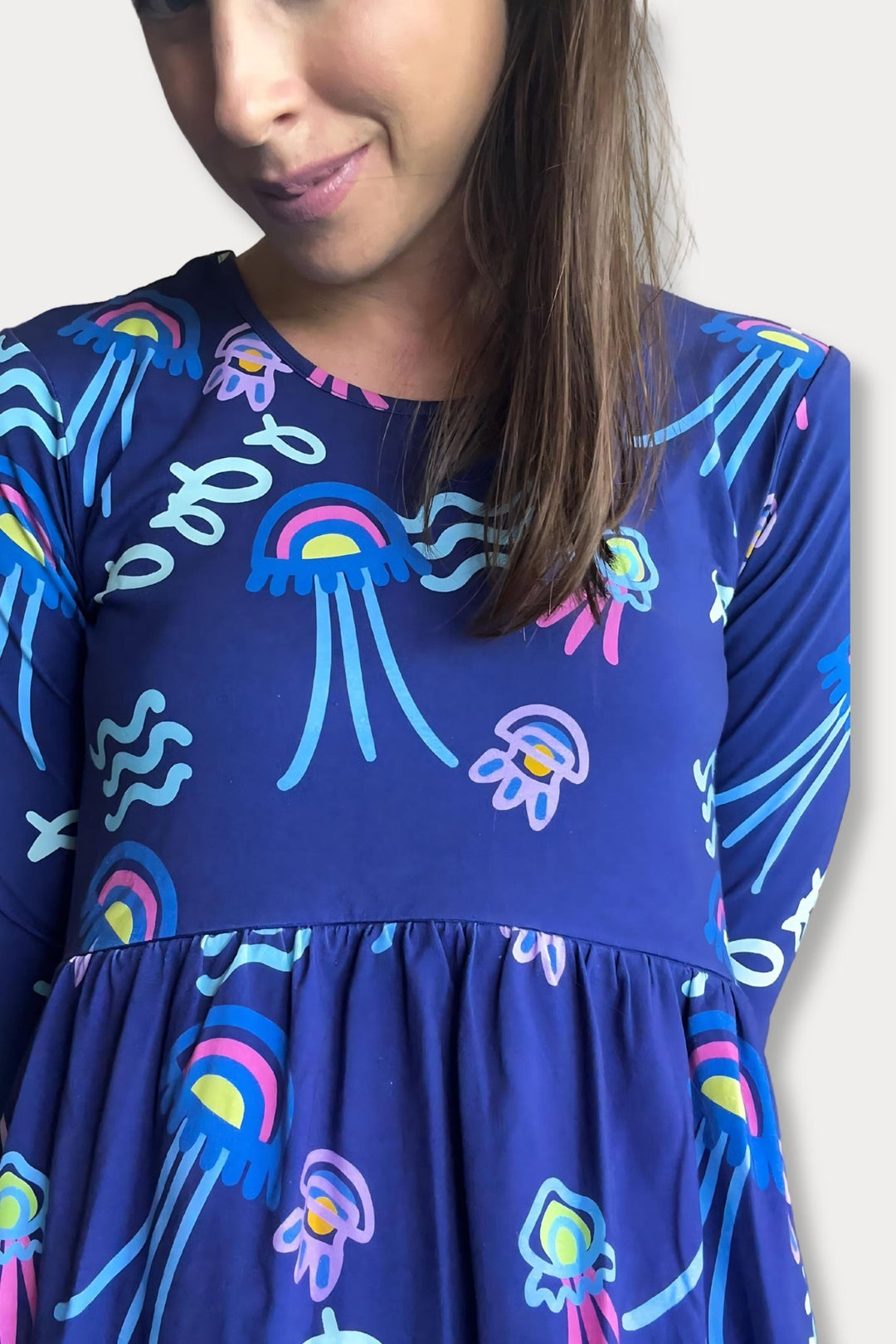 The Natalie Dress in Jelly Babies Print - Rex and Isla