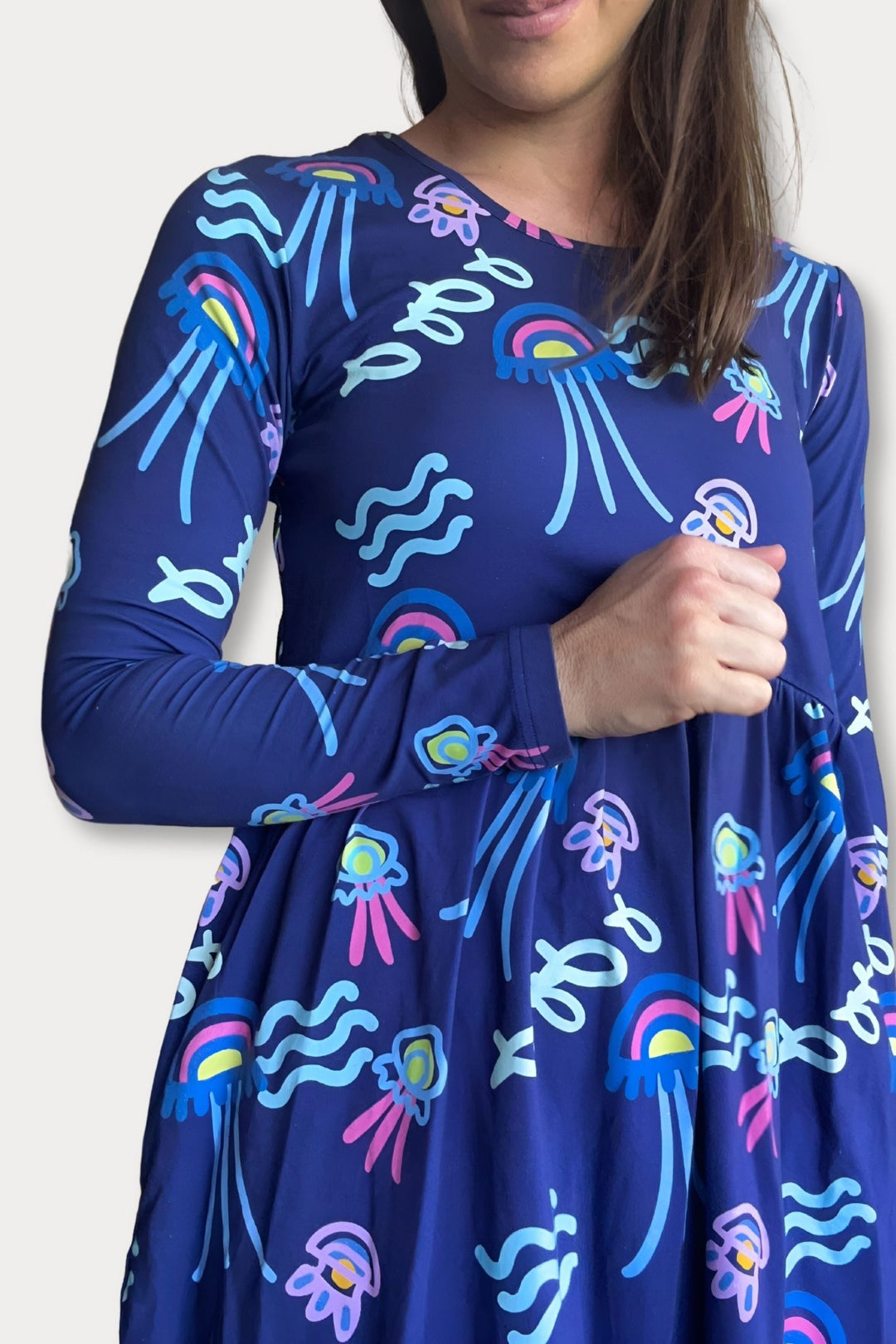 The Natalie Dress in Jelly Babies Print - Rex and Isla