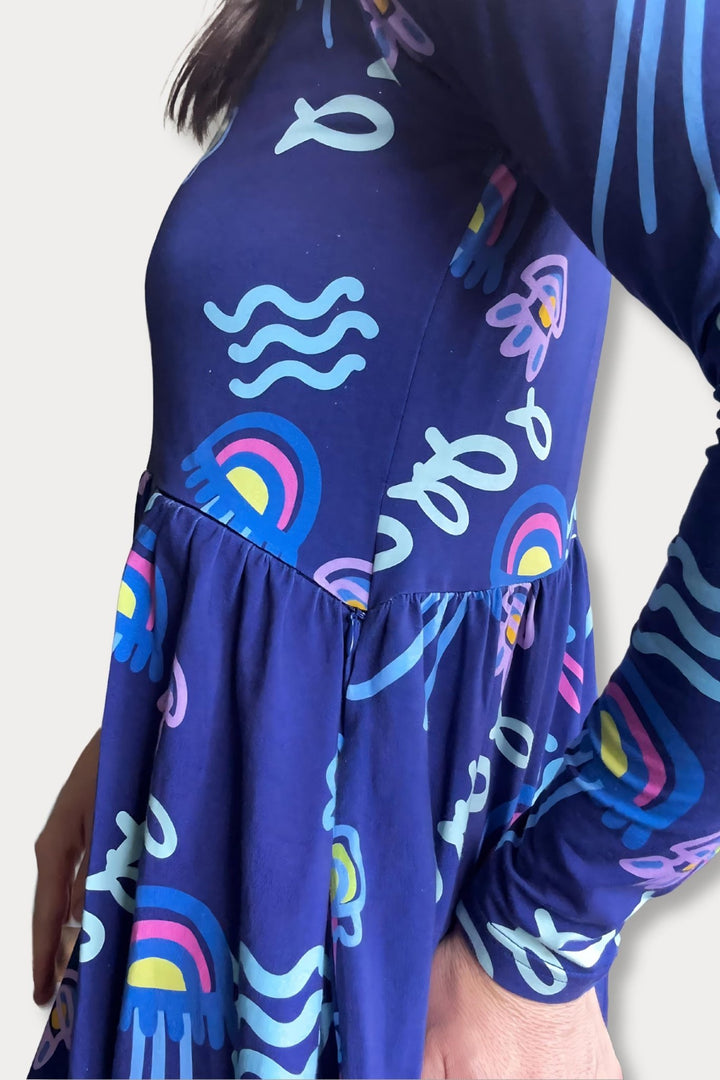 The Natalie Dress in Jelly Babies Print - Rex and Isla