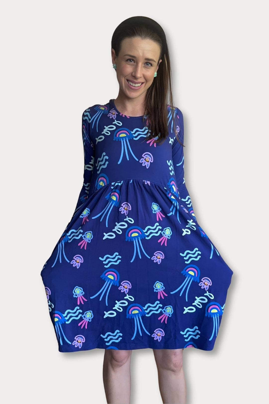 The Natalie Dress in Jelly Babies Print - Rex and Isla